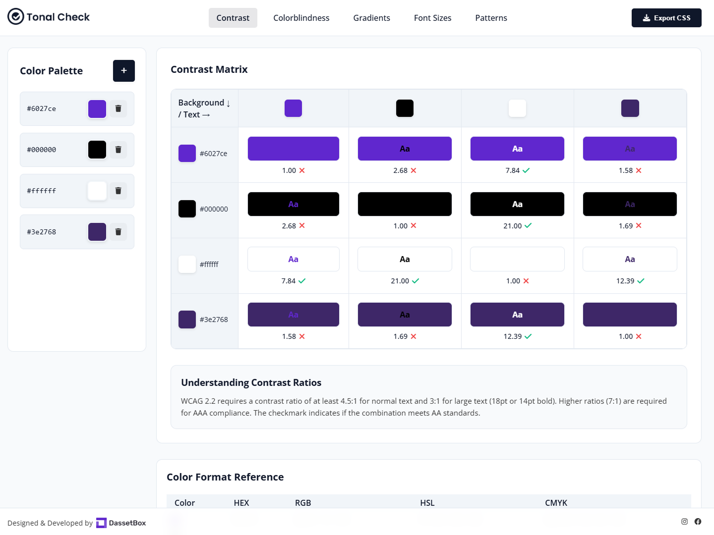 TonalCheck Interface
